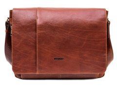 Руда шкіряна сумка месенджер на 15.6 "Newery N8128GCR