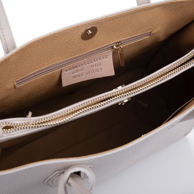 Бежева жіноча шкіряна сумка Virginia Conti (Італія) VC02748beige