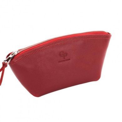 Недорога шкіряна косметичка червоного кольору Grande Pelle 805660