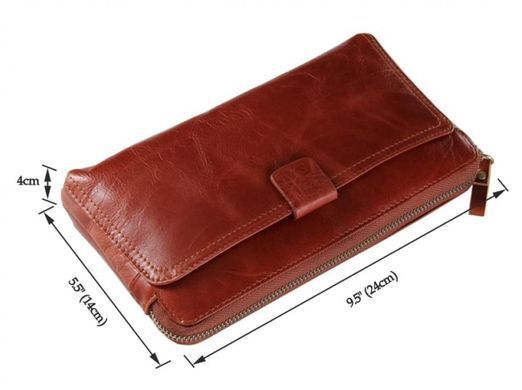 Шкіряний чоловічий клатч Tiding Bag 8037B світло-коричневий