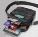 Мужская кожаная барсетка через плечо черного цвета  Bexhill BX6096 Black