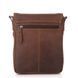 Мужская коричневая кожаная сумка через плечо HILL BURRY - VC10041HB Brown