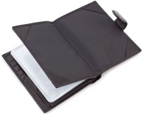 Кошелёк мужской кожаный  под паспорт черного цвета Marco Coverna BK010-808 black