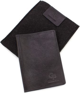 Обложка для паспорта кожаная черного цвета Grande Pelle 252610