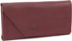 Бордовий шкіряний гаманець на магніті Grande Pelle 513661