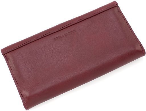 Бордовий шкіряний гаманець на магніті Grande Pelle 513661