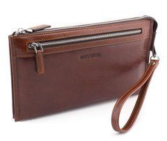 Великий чоловічий шкіряний клатч коричневого кольору Marco Coverna 8519-3-brown