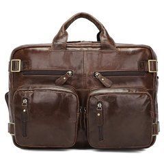 Коричнева шкіряна сумка-трансформер Bexhill Bx341 Brown