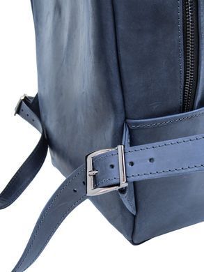 Синій вінтажний чоловічий шкіряний рюкзак Newery N1003KB