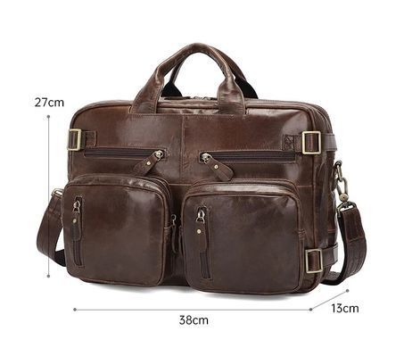 Коричнева шкіряна сумка-трансформер Bexhill Bx341 Brown
