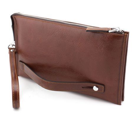 Большой мужской кожаный клатч коричневого цвета Marco Coverna 8519-3-brown