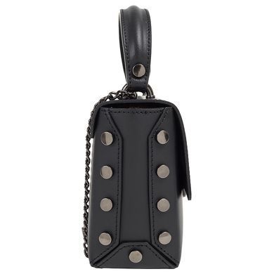 Жіноча шкіряна сумочка з ручкою чорного кольору VIRGINIA CONTI VC2209_gblack