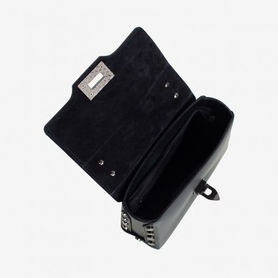 Жіноча шкіряна сумочка з ручкою чорного кольору VIRGINIA CONTI VC2209_gblack