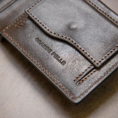 Небольшой кожаный кошелёк на магните Grande Pelle 506620