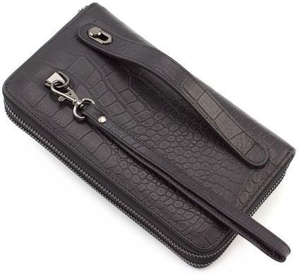 Мужской кожаный клатч на две молнии Marco Coverna 5902B (JP) black