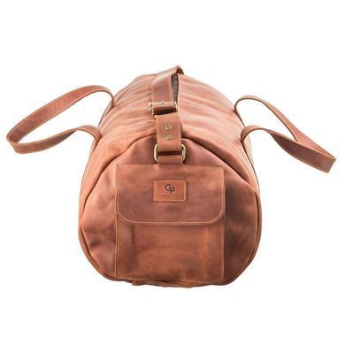 Большая полу-круглая дорожная сумка из винтажной кожи Grande Pelle 760124_N