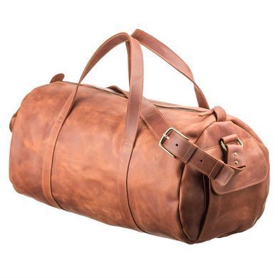 Большая полу-круглая дорожная сумка из винтажной кожи Grande Pelle 760124_N