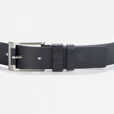 Чоловічий шкіряний ремінь темно-синього кольору GRANDE PELLE 531107001