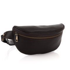 Коричнева поясна сумка з галдкої шкіри Newery N40298GC