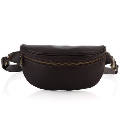 Коричнева поясна сумка з галдкої шкіри Newery N40298GC