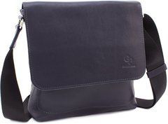 Стильна сумка середнього розміру Grande Pelle 754670 Navy Blue