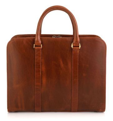 Рудий шкіряний портфель на 13 дюймів Newery N1992GC