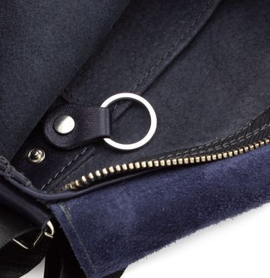Стильна сумка середнього розміру Grande Pelle 754670 Navy Blue