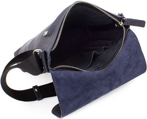 Стильна сумка середнього розміру Grande Pelle 754670 Navy Blue