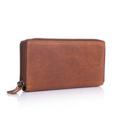 Коричневий вінтажний клатч з натуральної кожи HILL BURRY - 777025HB Brown