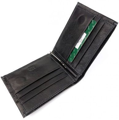 Чоловічий шкіряний гаманець з затиском для грошей MD Leather md23-555