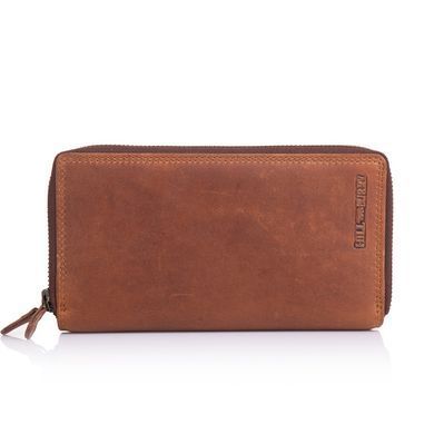 Коричневый винтажный клатч из натуральной кожи HILL BURRY - 777025HB Brown
