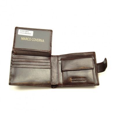 Мужское кожаное портмоне коричневого цвета Marco Coverna B047-801 brown