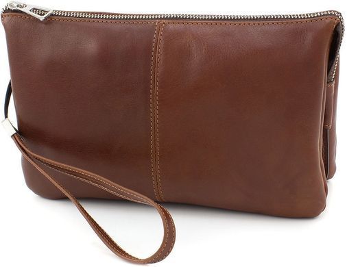 Стильная кожаная барсетка с ремнём на руку Grande Pelle 705623