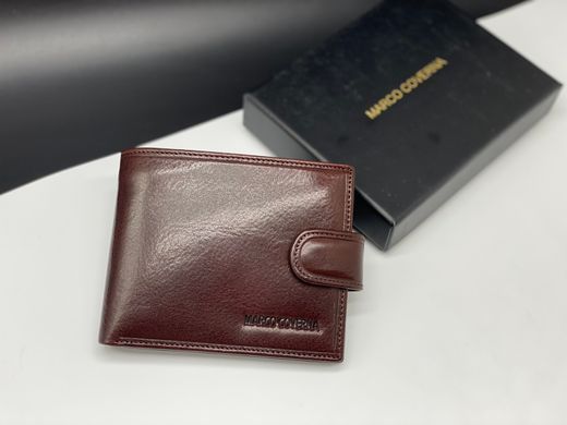 Мужское кожаное портмоне коричневого цвета Marco Coverna B047-801 brown
