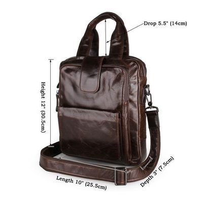 Мужская коричневая кожаная сумка через плечо Bexhill Bx7266C