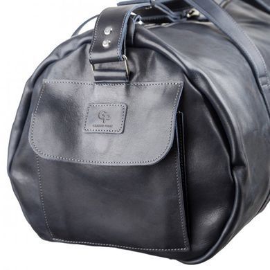 Велика шкіряна дорожня сумка синього кольору Grande Pelle 760670