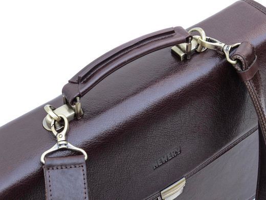 Крпичневый мужской кожаный портфель Newery N1104GC