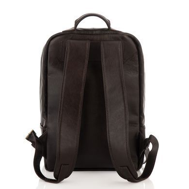 Коричневый мужской кожаный молодёжный рюкзак Newery N1003GC