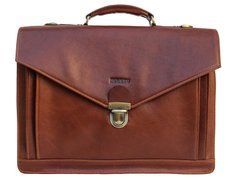 Рудий чоловічий шкіряний портфель Newery N4572GCR