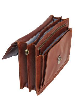 Рыжий мужской кожаный портфель Newery N4572GCR