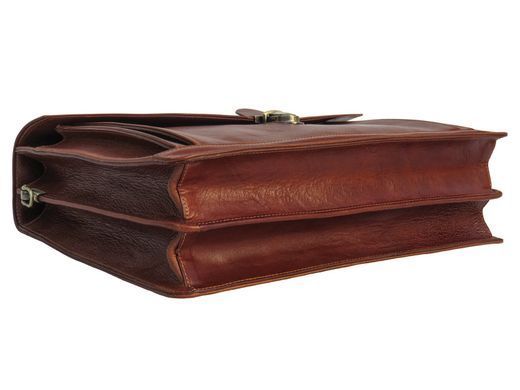 Рыжий мужской кожаный портфель Newery N4572GCR