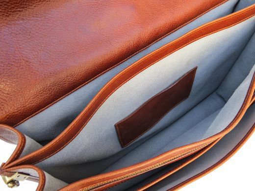 Рыжий мужской кожаный портфель Newery N4572GCR
