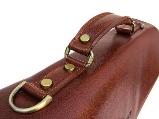 Рыжий мужской кожаный портфель Newery N4572GCR