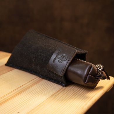 Коричнева ключниця із гладкої шкіри Grande Pelle 40262012