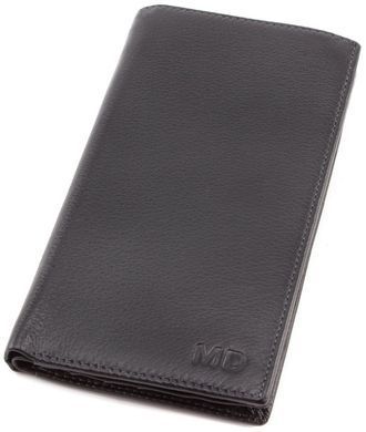 Горизонтальный мужской портмоне MD Leather Collection MC 0887 Black