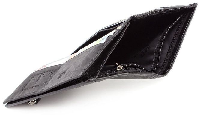 Горизонтальный мужской портмоне MD Leather Collection MC 0887 Black