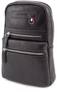 Мужская кожаная сумка рюкзак Marco Coverna MD 6636 black