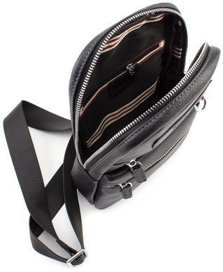 Мужская кожаная сумка рюкзак Marco Coverna MD 6636 black