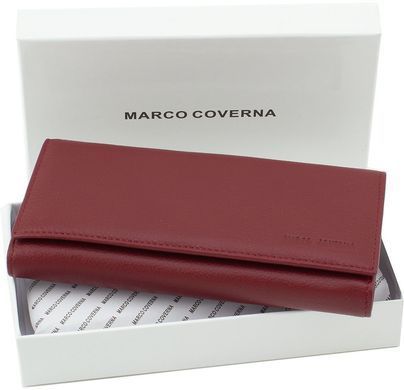 Жіночий бордовий шкіряний гаманець MARCO COVERNA mc1415-4