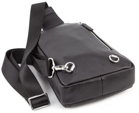 Мужская кожаная сумка рюкзак Marco Coverna MD 6636 black